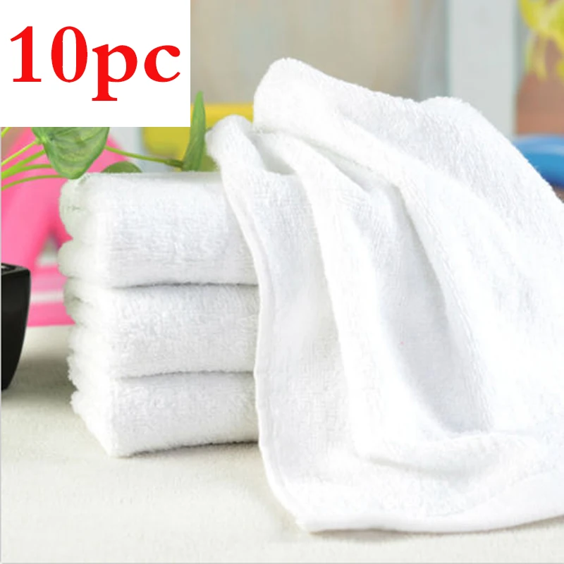 

10pcs 30*60 cm Soft Towel Face Portable White Hotel Bath Washcloths Hand Towel
