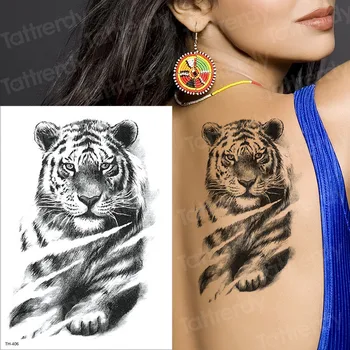 

waterproof temporary tattoos sleeve wholesale tattoo tiger head temporary lion tattoos for men chest arm tatoo women back tatto