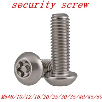 

10PCS M5*6/8/10/12/16/20/25/30/35/40 Pin torx Button Head Tamper Proof Security Screw Anti Theft screw