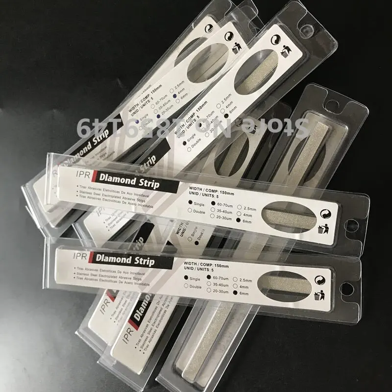 Dental refine 35-40um Orthodontic Reciprocating IPR Diamond Strips 2.5MM 4 MM 6MM Med Grit (Single/Double Side) 5pcs/pack | Красота и