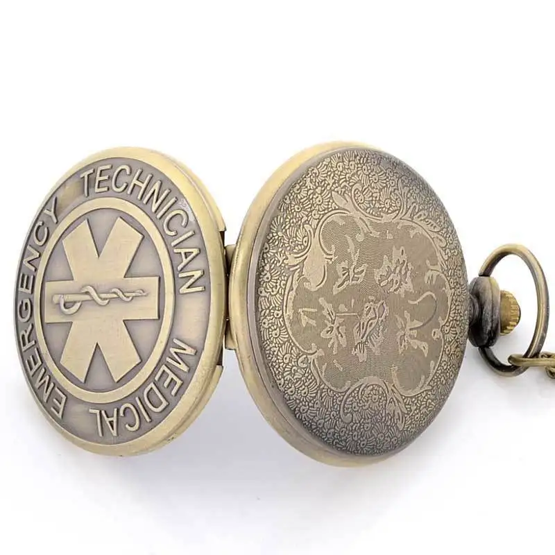 IBEINA бронзовый античный EMT винтажный кулон карманные часы Кварцевые ожерелье цепочка подарок ретро