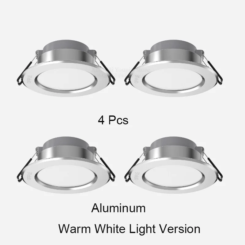 Xiaomi Mijia оппле вниз светильник 3 Вт Светодиодный светильник Лампа цветовая температура круглый потолочный встраиваемый светильник для дома и офиса - Цвет: warm white light