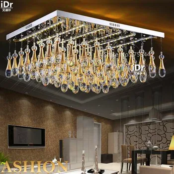 

Flat crystal lamp led light square modern minimalist living room bedroom den Lighting fixtures Ceiling Lights Luxury lamp