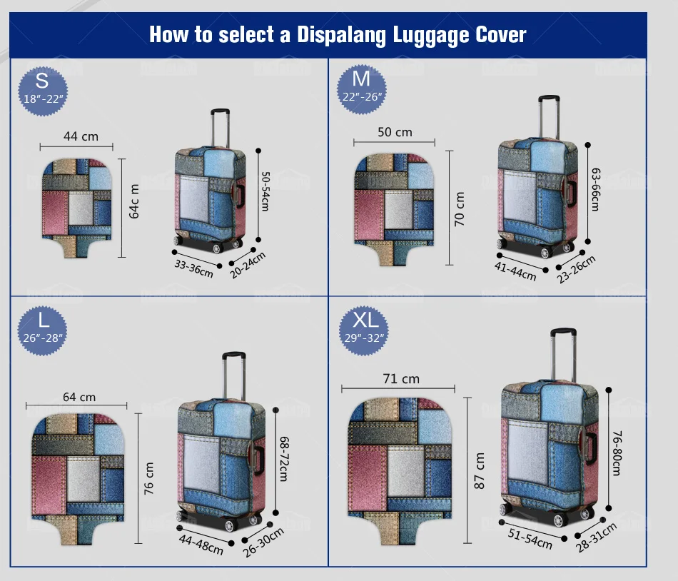 Dispalang самая популярная эластичная тележка чемодан чехол для путешествий пылезащитный чехол для многодюймовых чехлов аксессуары полиэфирная ткань