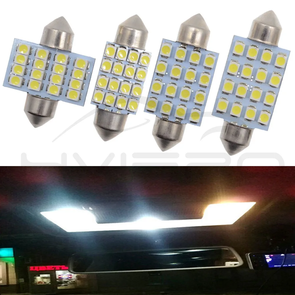 2 шт. 3528 1210 белый 16 SMD СВЕТОДИОДНЫЙ Автомобильный Купол гирлянда интерьерные лампочки 31 мм 36 мм 39 мм 41 мм Автомобильный светильник на крышу багажника автомобиля DC 12 В