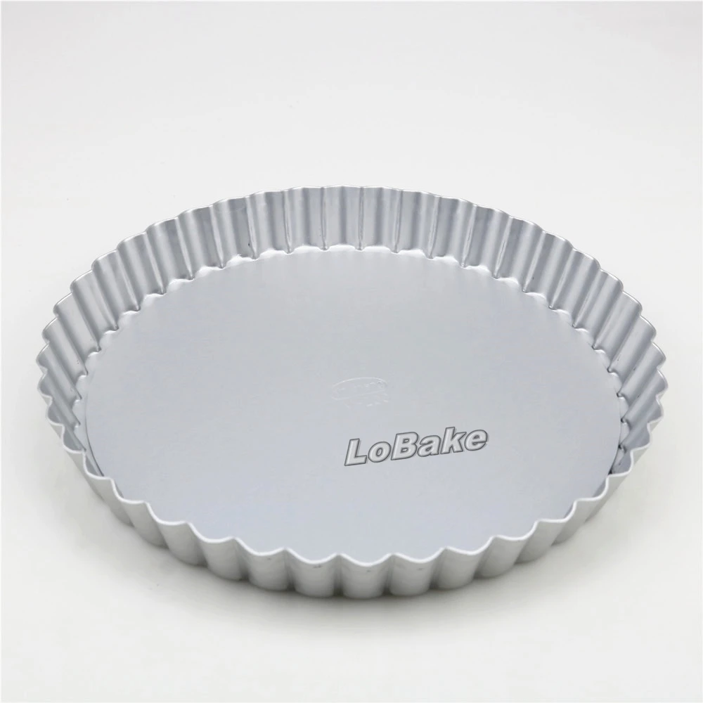 8 inches loose-bottom aluminium alloy round flower wavy side pie pan pizza stone pancake cheesecake mold chrysanthemum disk