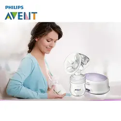 AVENT натуральный комфорт один Электрический молокоотсос силикон/полипропилен BPA бесплатно + 4 унции натуральная бутылка груди насосы для 0-6 м
