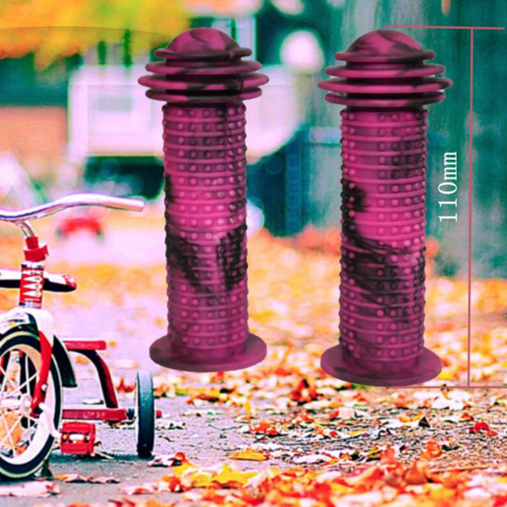 Colorful Bike Bicycle Cycling Tricycle Kids Handlebar Streamers Girls Childrens BMX Trike Pom Pom+Grip For Girls Boys Bike
