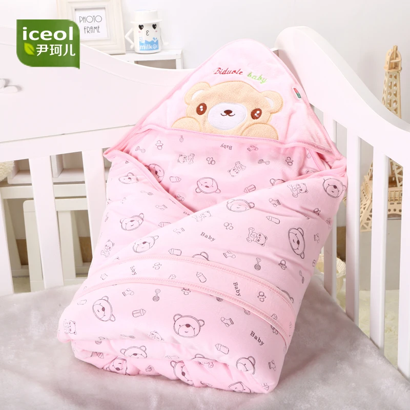 Autumn Flannel Baby Swaddles Organic Cotton Infant Wrap Winter