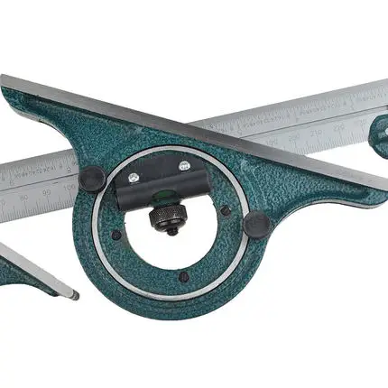 Description Picture 5 of item0-180 degree Universal level protractor Combination Square set esquadro Right Angle Combination Square Protractor Ruler Set