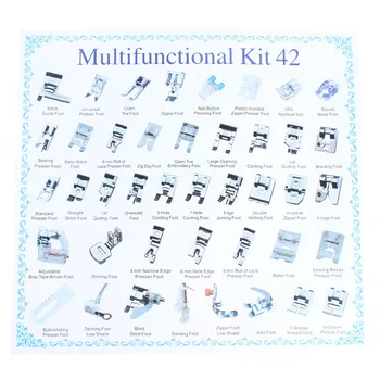 

32/42 pcs Multi-functional Domestic Sewing Machine Presser Foot Feet Kit Set Sewing Machines Foot Tools Accessory Sewing Tool