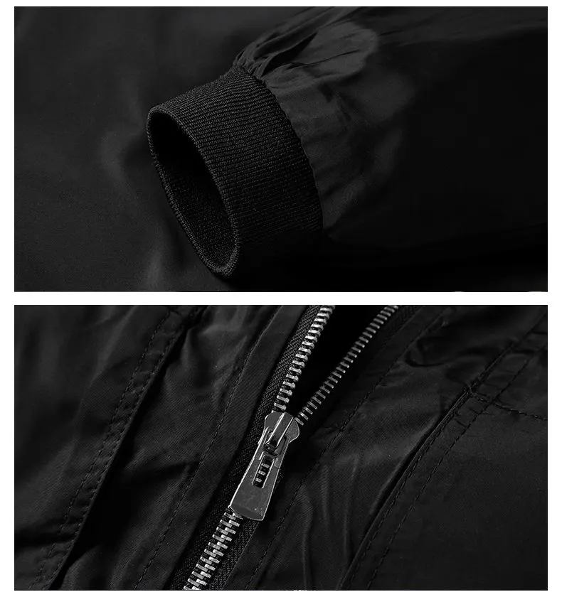 2018 Autumn Jacket Men Baseball Collar Spring Male Jackets Coat Man Flight Air Force jacket Plus Size 4XL Brand Clothing MuLS 08