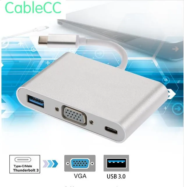 USB C USB 3 1 Type C to VGA Projector USB OTG USB C Female Charger