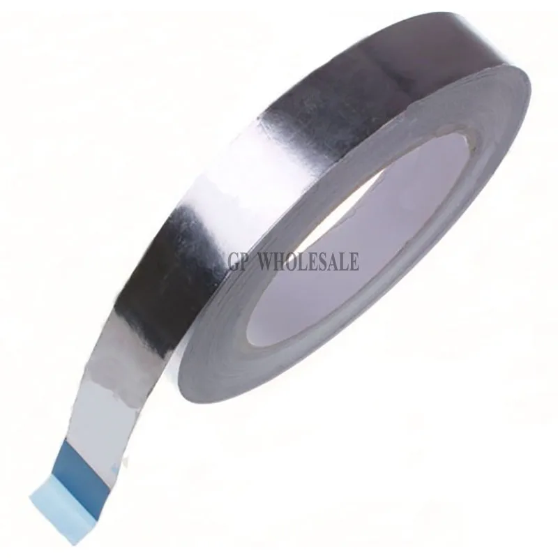 1x 40mm * 40M *0.06mm Sticky Aluminum Foil Paper Tape for BGA Soldering Small Electronic Components Masking EMI Shielding