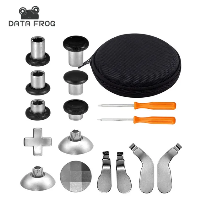 Best Price Full Set For Xbox One Elite Wireless Controller 14 pcs Metal Replacement Thumbsticks Joystick Caps Paddle Dpad Hair Trigger Lock