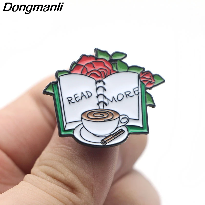

L3046 Read More Charm Enamel Pin for Backpack/Bag/Jeans Clothes Badge lapel pin brooch Jewelry 1pcs