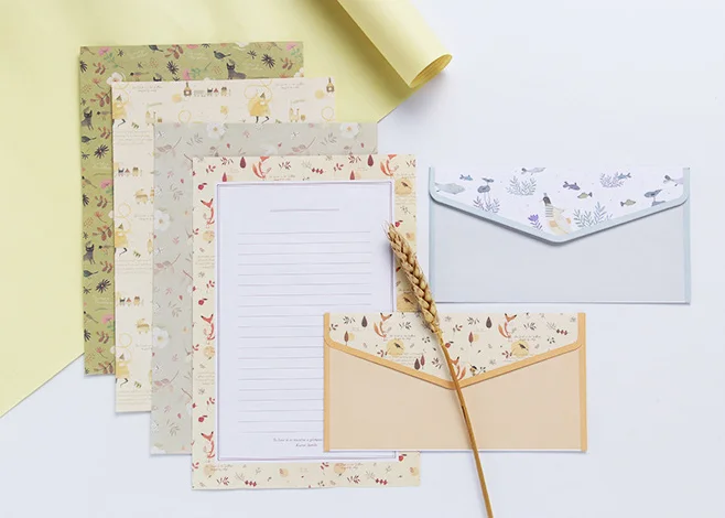 Малый Письмо бумаги literki комплект конверты Творческий Ретро мультфильм маленький цветок конверт комплект конверты для писем школьные