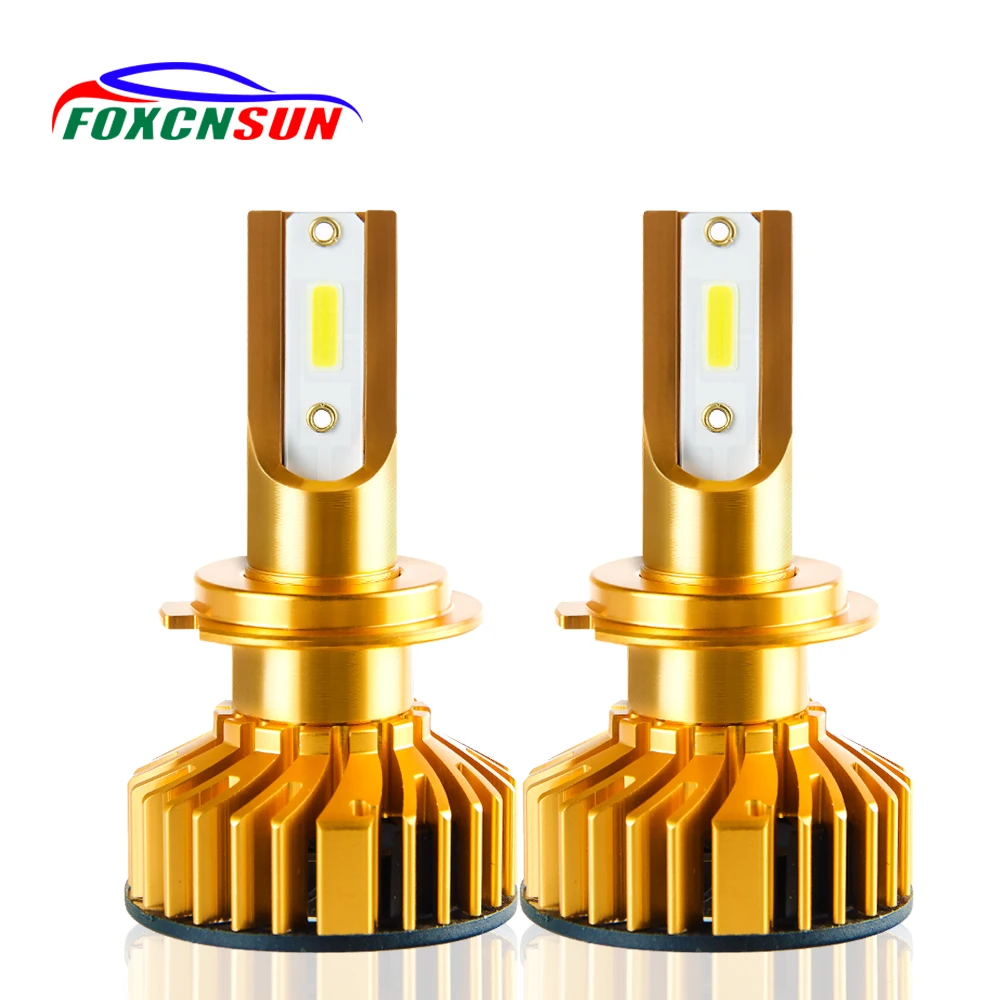 Kopen Foxcnsun LED 10000LM 72 w 6500 k H1 H7 H8 H9 H11 Auto LED H4 Koplamp Wit Hi Lo Beam 9005 HB3 9006 HB4 Canbus Lampen Met decoder
