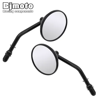 

BJMOTO Black Round Rearview Mirror For Harley Sportster 883 1200 Iron 883 Softail Dyna Fatboy Motorcycle Rear View Mirrors
