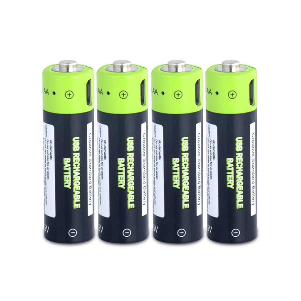 

4pcs 1.5v Usb Aa Battery Micro USB Charging 1250mAh AA Lithium Li-ion Polymer Batteries Li-polymer Bateria Replace With Charger