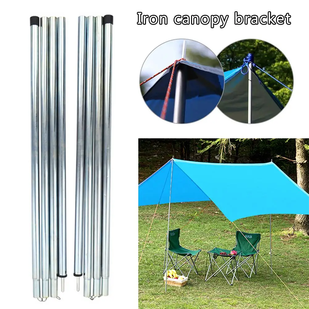 

8pcs Adjustable Tent Pole Support Stand Outdoor Camping Folding Awning Rod Beach Tent Rods Accessories For Tents Shelters Hiking