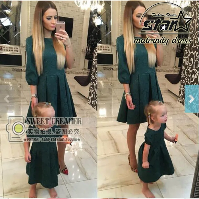 Family Matching Clothes For Mother Daughter Promotion-Shop For Autumn Mother Daughter Dresses Matching Mother Daughter Clothes Party Elegant Mom and Daughter Dress Family Matching Clothes - Family Matching Clothes For Mother Daughter Promotion-Shop For