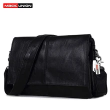 Magic union männer leder umhängetasche umschlag stil tasche große kapazität messenger bags hochwertigen männer leder handtaschen