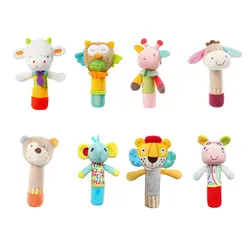 Милый дизайн мультфильм детские игрушки животных развитие колокольчиков игрушки Красочные пожимая колокол Дети Детская