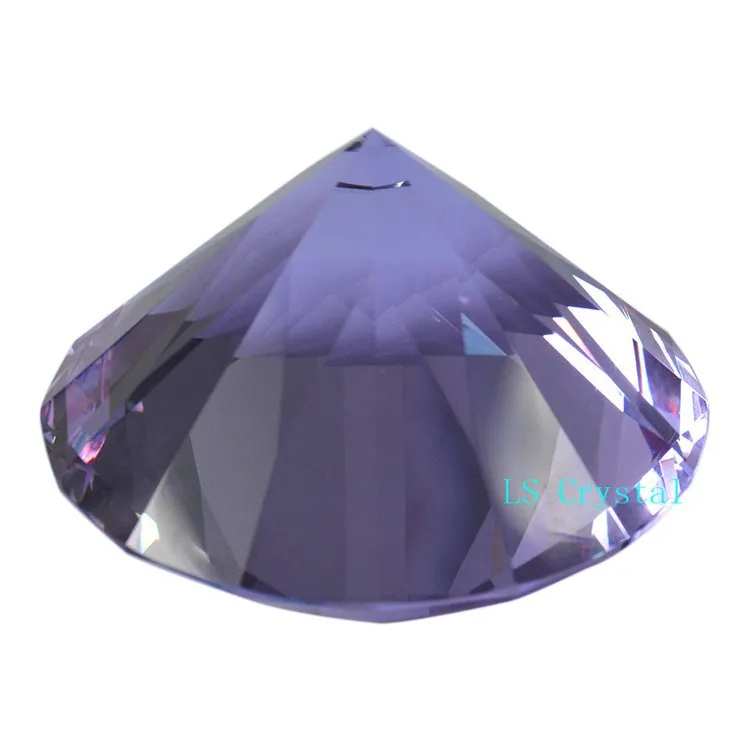 Большой Бриллиант, 10 см фиолетовое кристаллическое алмазное 1 шт Цвет 100 мм K9 бриллиант для украшения свадебного дома и вечерние подарки