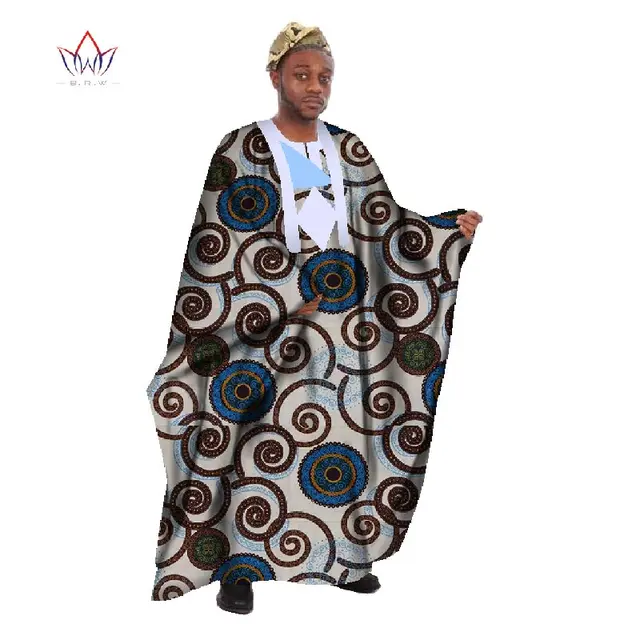 Custom Mens African Clothing Long Sleeve Men Loose Thobe Robe Dashiki