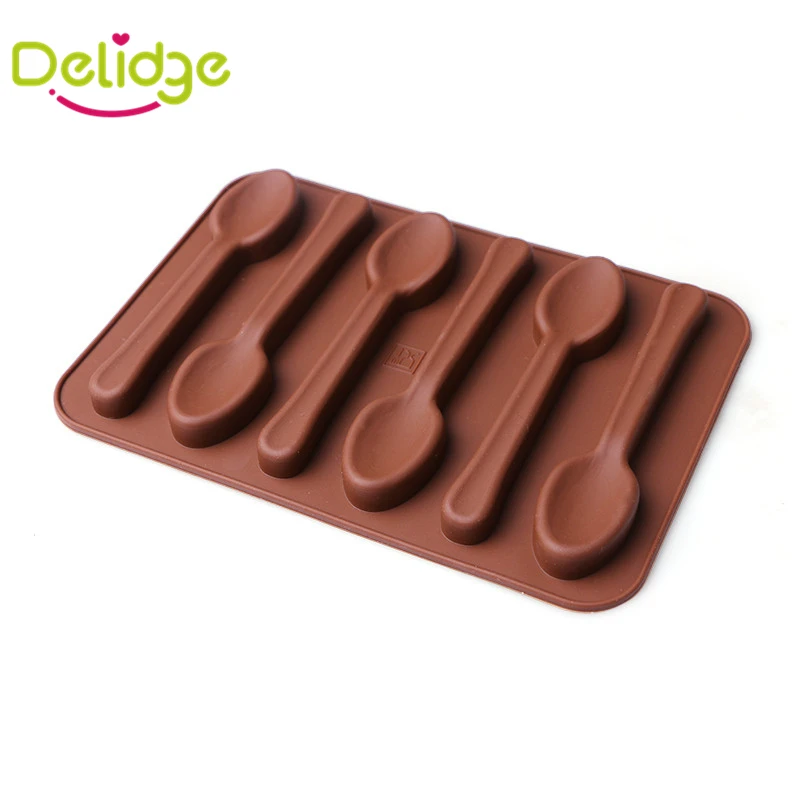 Delidge 1 шт. 6 отверстий ложка для придания формы шоколаду силиконовые DIY украшения
