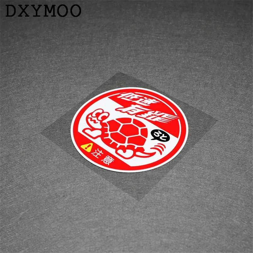 

Fashion Car Stickers Warning LOW SPEED Tortoise High Speed Watch Out New Driver Car Window Decals 12cm