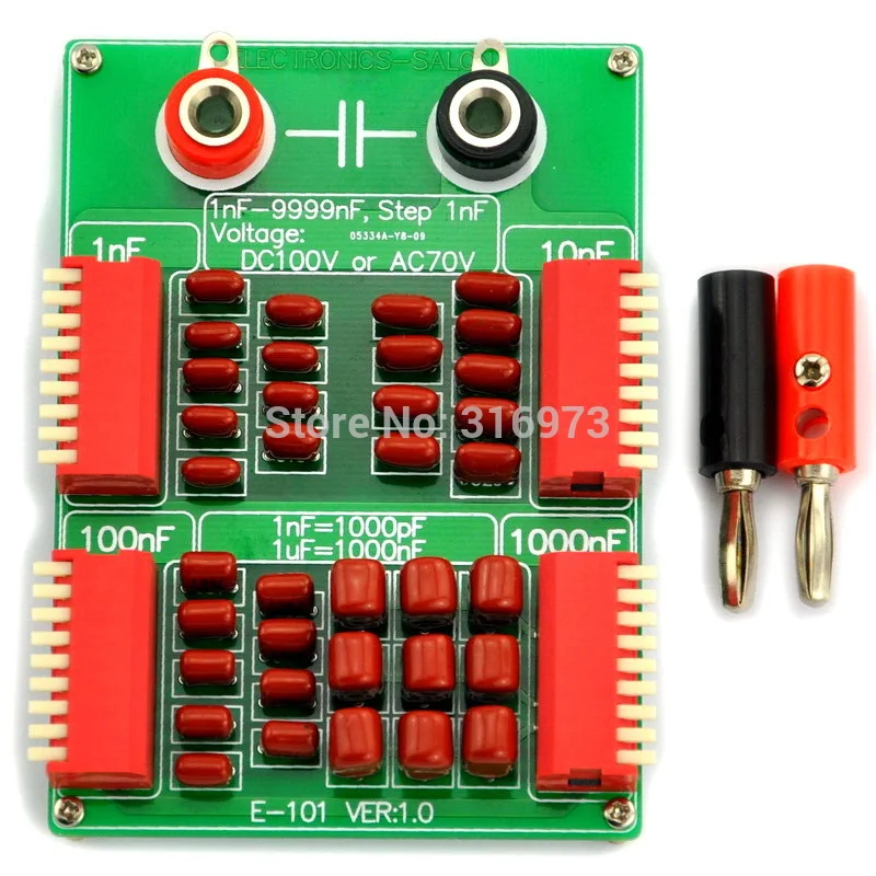 

1nF to 9999nF Step-1nF Four Decade Programmable Capacitor Board.