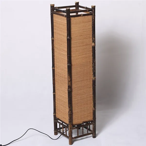 Artesanato de Bambu do Vintage Noite em pé Decoração do Quarto Lâmpada Assoalho Japão Estilo Bambu Luminárias Moderna E27 Casa 5 High Quality floor lamp