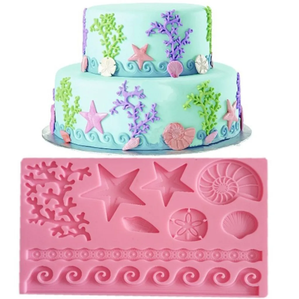 

pink Silicone Fondant Mold Cake Decorating Chocolate Baking Mould Tool 2019 convenient and practical household items Tool