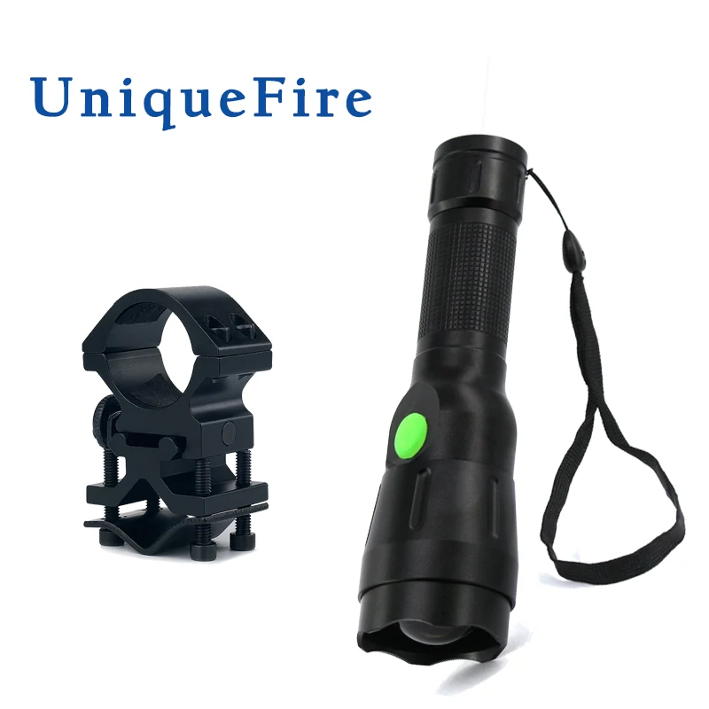 

UniqueFire 1603 IR 940nm LED Flashlight 38 Lens Zoomable 4 Modes Waterproof Lampe Torch With USB Charging Cable with Scope Mount