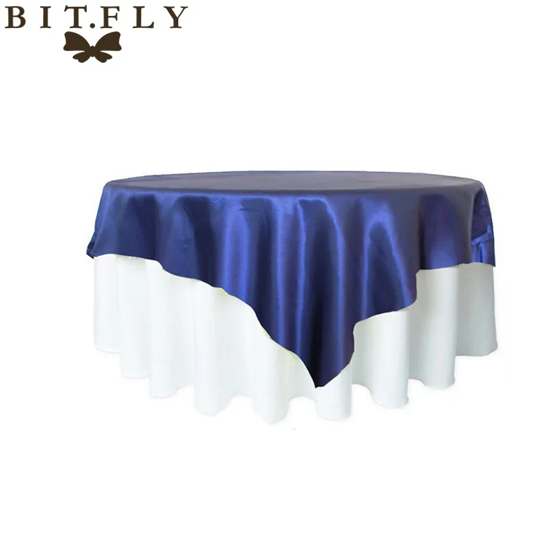 

145cm x 145cm Square Satin Tablecloth Table Cover 21Colors for Wedding Party Restaurant Banquet Decorations by free shipping