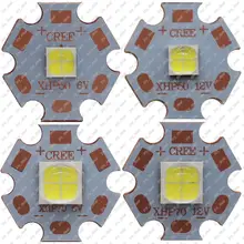 Cree XHP50 XHP70 6V or 12V 6500K Cool White, 5000K Neutral White, 3000K Warm White High Power LED Emitter with or w/o Base