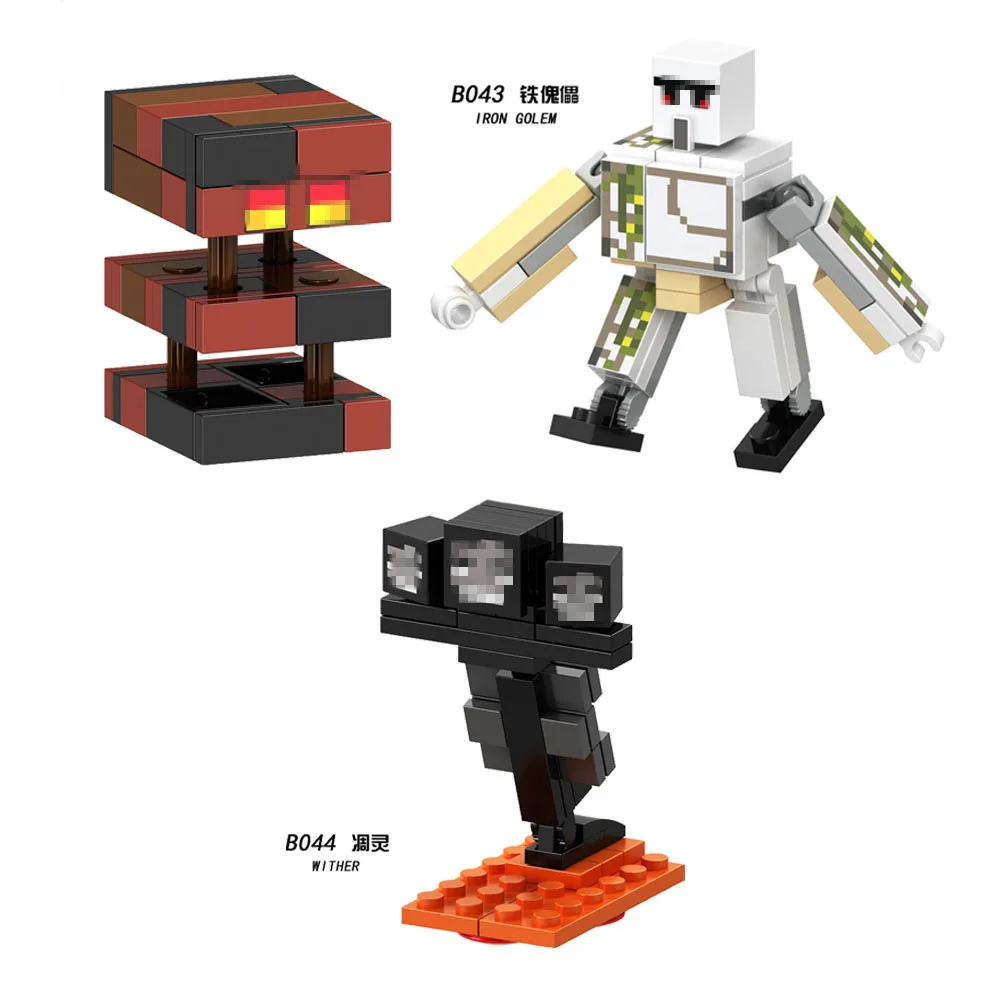 

Legoing Minecrafted Building Blocks Golem Wither Figures for Children Compatible Blocks Toys