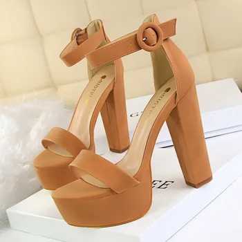 

Summer Women Sandals Fashion Women Shoes Block Heels Women Platform Sandals Women Pumps High Heels Buckle Sexy Ladies Shoes