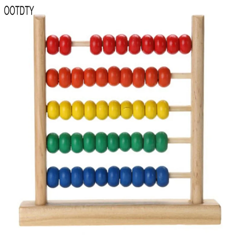 Мини деревянная математическая обучающая игрушка Abacus цифры счетные бусины Монтессори обучающая игрушка
