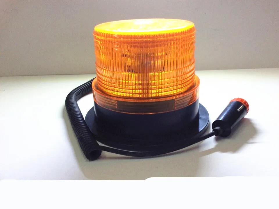 Amber Yellow LED Car Truck Warning flash beacon Strobe Emergency light Police lights Magnetic base Amber Yellow LED Car Truck Warning flash beacon Strobe Emergency light Police lights Magnetic base