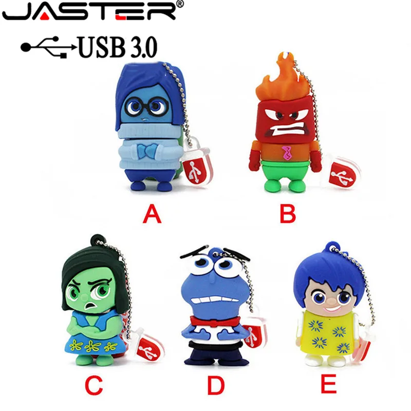 

JASTER The new cat USB Inside Out USB 3.0 Pen Drive minions Memory stick pendrive 4GB 8GB 16GB 32GB 64GB gift