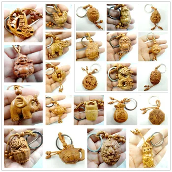

Mahogany Three-dimensional Engraving Keychain Lifelike Zodiac signs Keyring gift for friend women men jewelry car keychain