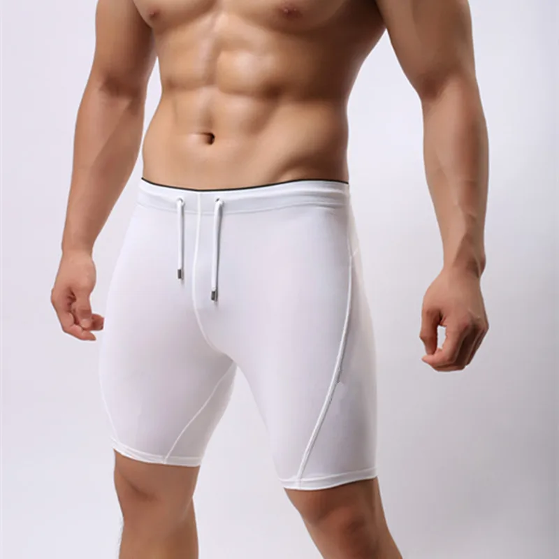 

Solid men briefs man swimwear male swimming trunks boys knee length surfing sports panties sexy maillot de bain swimsuit man