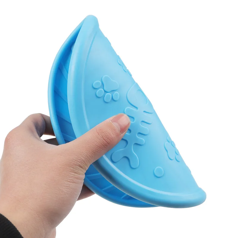 الكلاب سيليكون في الهواء الطلق التدريب جرو تحلق أقراص Frisby الكلب إحضار لعبة كلب تحلق القرص الأسنان مقاومة لعبة تدريب