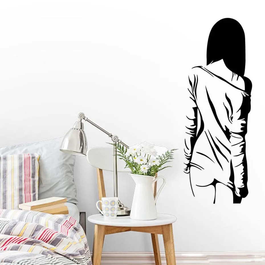 Us 326 29 Offtelanjang Seksi Wanita Tubuh Seni Decals Untuk Gadis Kamar Tidur Vinyl Yang Dapat Dilepas Stiker Wallpaper Perlengkapan Rumah