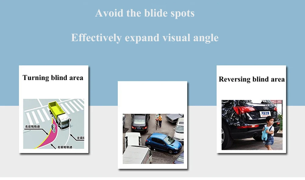 360 градусов Автомобильная камера заднего вида зеркала авто сайта Широкий формат круглое выпуклое зеркало для слепой зоны Универсальный Вождение, парковка безопасности