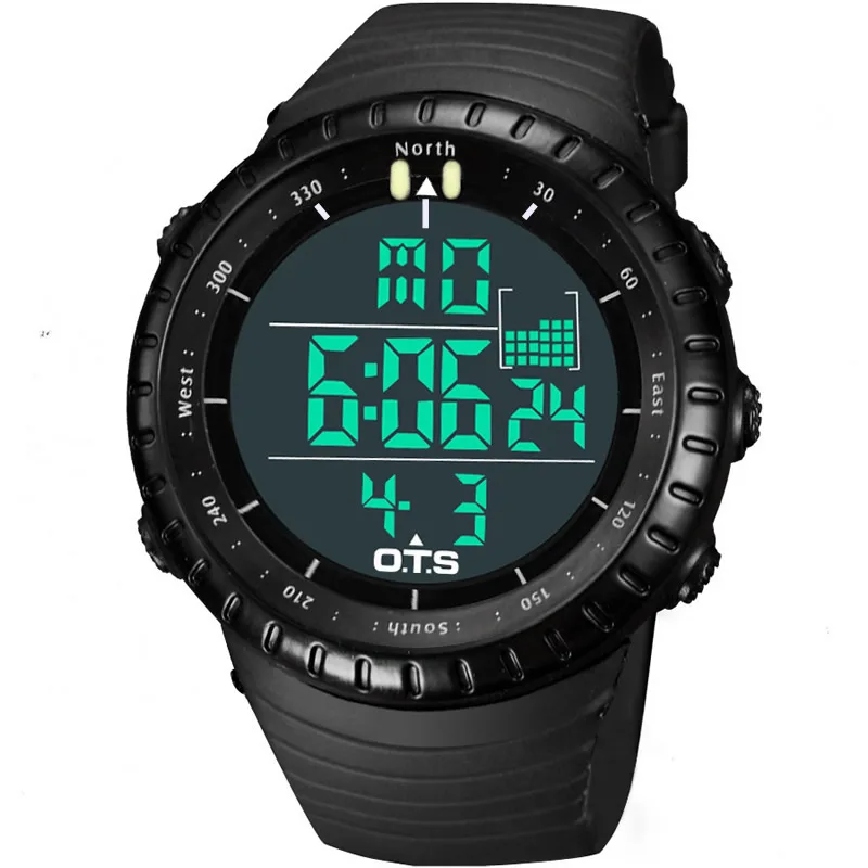 OTS Luxury Brand Watch Men Waterproof Men Sports Watches LED Digital