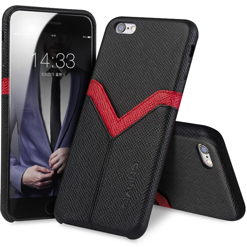 

QIALINO Case for iPhone6 6s Genuine Leather Back Luxury Cover Case Bag for iPhone 6 6s plus Slim Fashion phone case 4.7/5.5 inch
